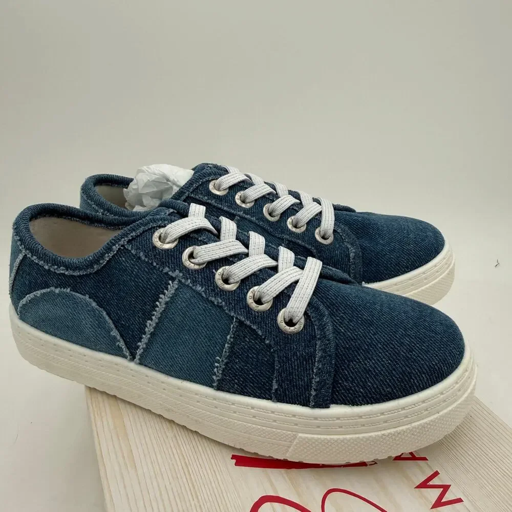 Blowfish Malibu Supersmile-K Girls Denim Oxford Shoes NEW in Box Size 4